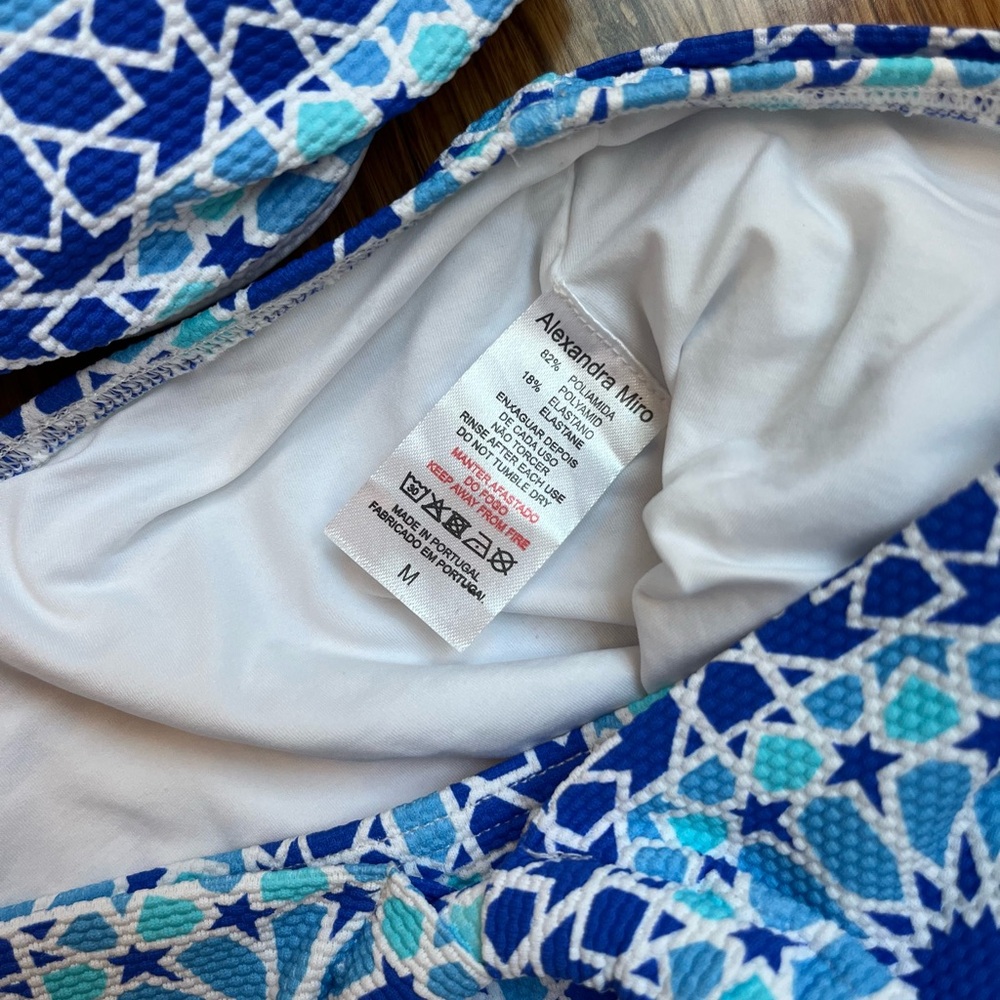 Alexandra Miro high-rise bikini Dorit Blue Print New - Picture 11 of 14